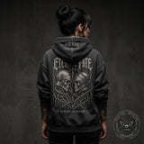 Eternal Fate Knight Skull Thorn Vintage Washed Hoodie | Gthic.com