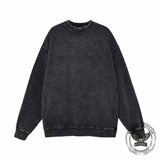 Eternal Fate Winged Cross Vintage Washed Sweatshirt | Gthic.com