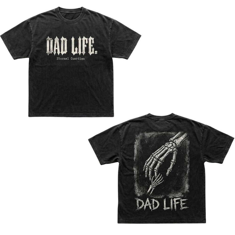 Eternal Guardian Dad Life Nu-Goth Vintage Washed T-shirt | Gthic.com