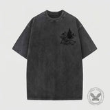 Eternal Pause Skeleton Graphic Vintage Washed T-Shirt
