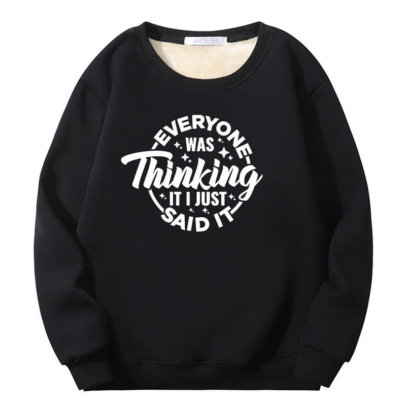 Everyone Was Thinking Crew Collar Sweatshirt 01 | Gthic.com