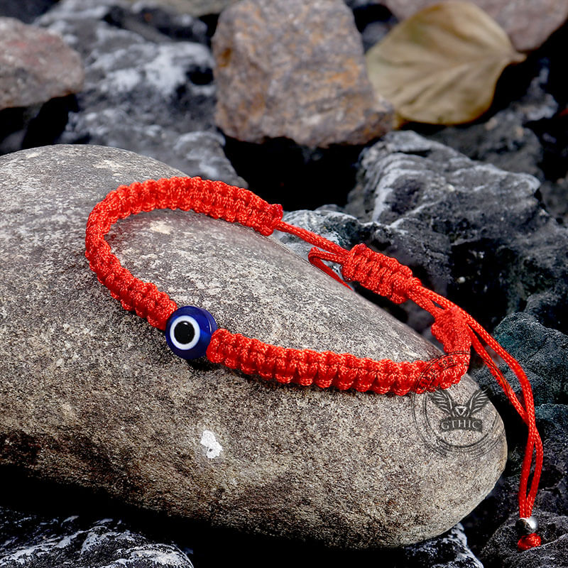 Evil Eye Braided Adjustable Bracelet | Gthic.com