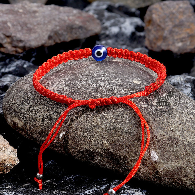 Evil Eye Braided Adjustable Bracelet | Gthic.com