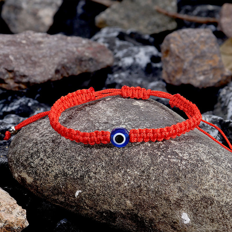 Evil Eye Braided Adjustable Bracelet | Gthic.com