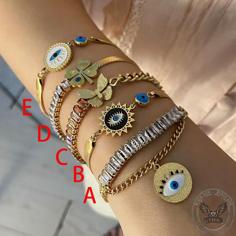 Evil Eye Chain Stainless Steel Bracelet