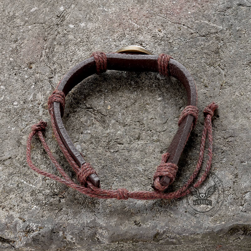 Evil Eye Leather Braided Bracelet