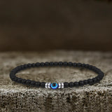 Evil Eye Natural Stone Beaded Bracelet | Gthic.com