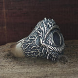 Evil Eye Skull Sterling Silver Hardcore Biker Ring