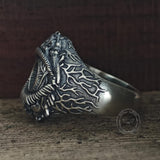 Evil Eye Skull Sterling Silver Hardcore Biker Ring | Gthic.com