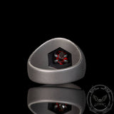 Evil Eye Snake Scale Gem Sterling Silver Ring | Gthic.com