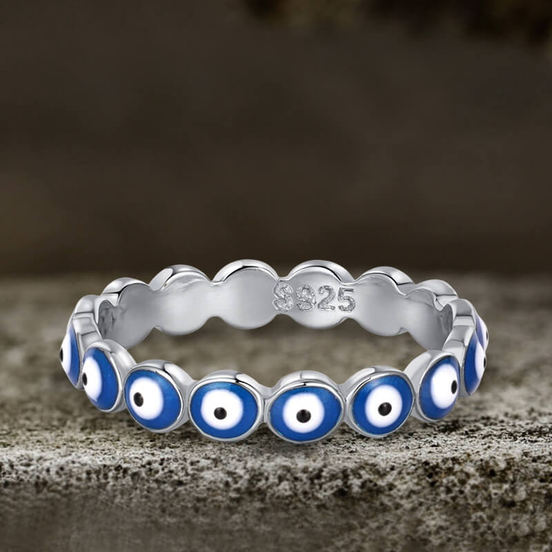 Evil Eye Sterling Silver Women Ring | Gthic.com