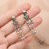 Exaggerated Horror Skeleton Gothic Alloy Drop Earrings | Gthic.com