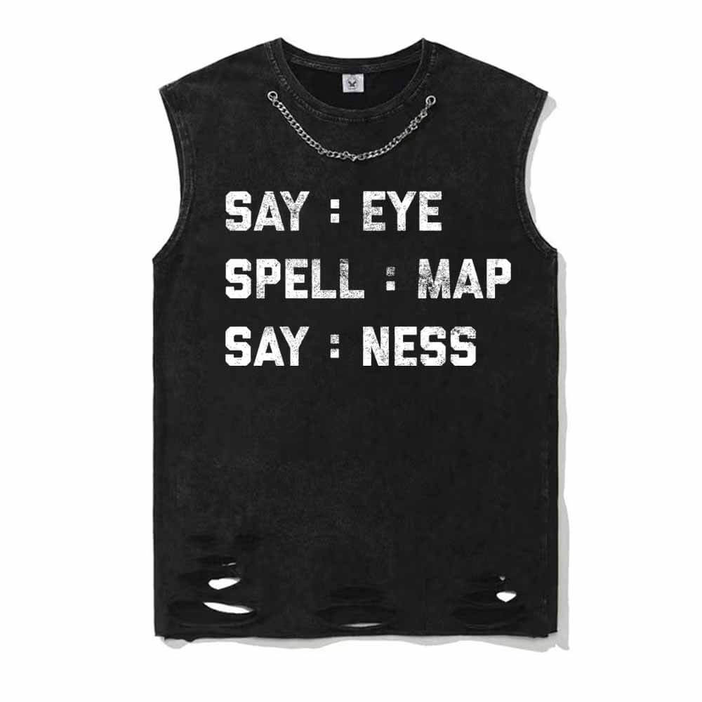 Eye Map Ness Offensive Funny T-shirt Vest Top | Gthic.com