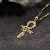 Eye of Ra Ankh Cross Stainless Steel Pendant