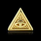 Eye Of Providence 18K Gold Stud Earrings | Gthic.com