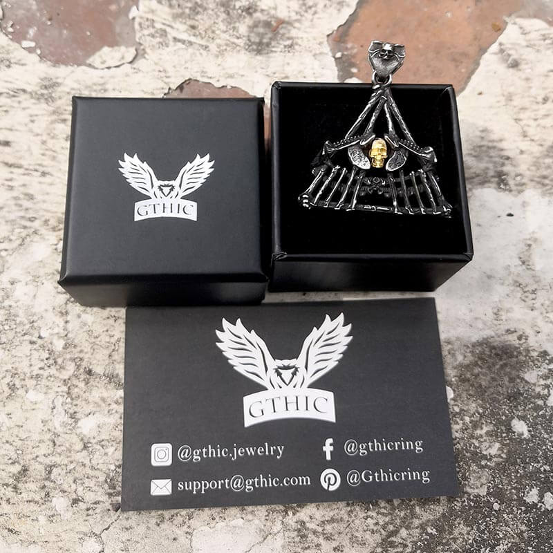 Eye of Providence Stainless Steel Skull Pendant