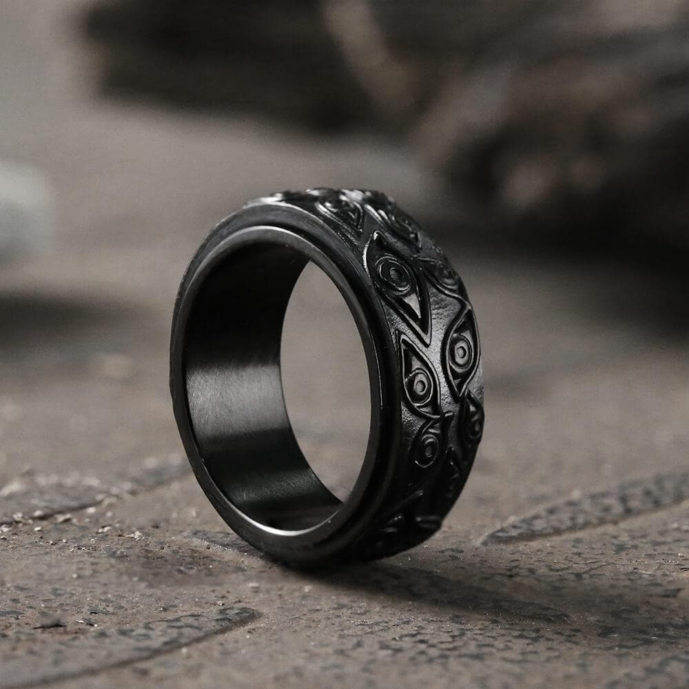 Eye of Providence Stainless Steel Spinner Ring 05 | Gthic.com