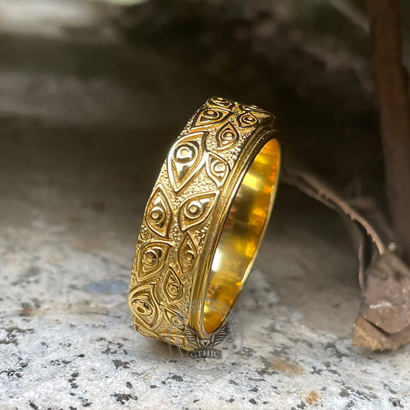 Eye of Providence Sterling Silver Spinner Ring 08 | Gthic.com