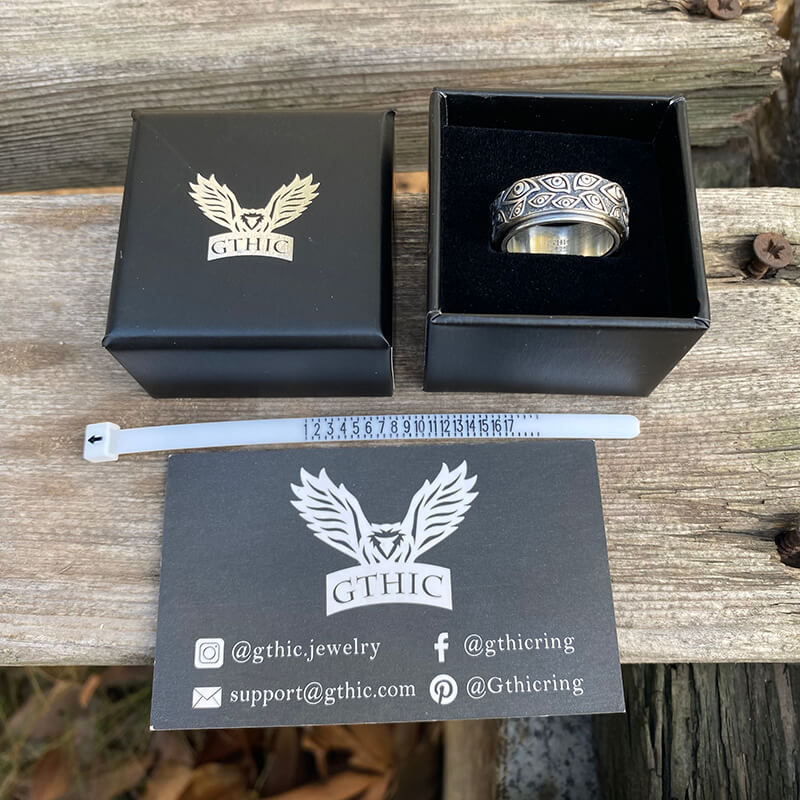 Eye of Providence Sterling Silver Spinner Ring