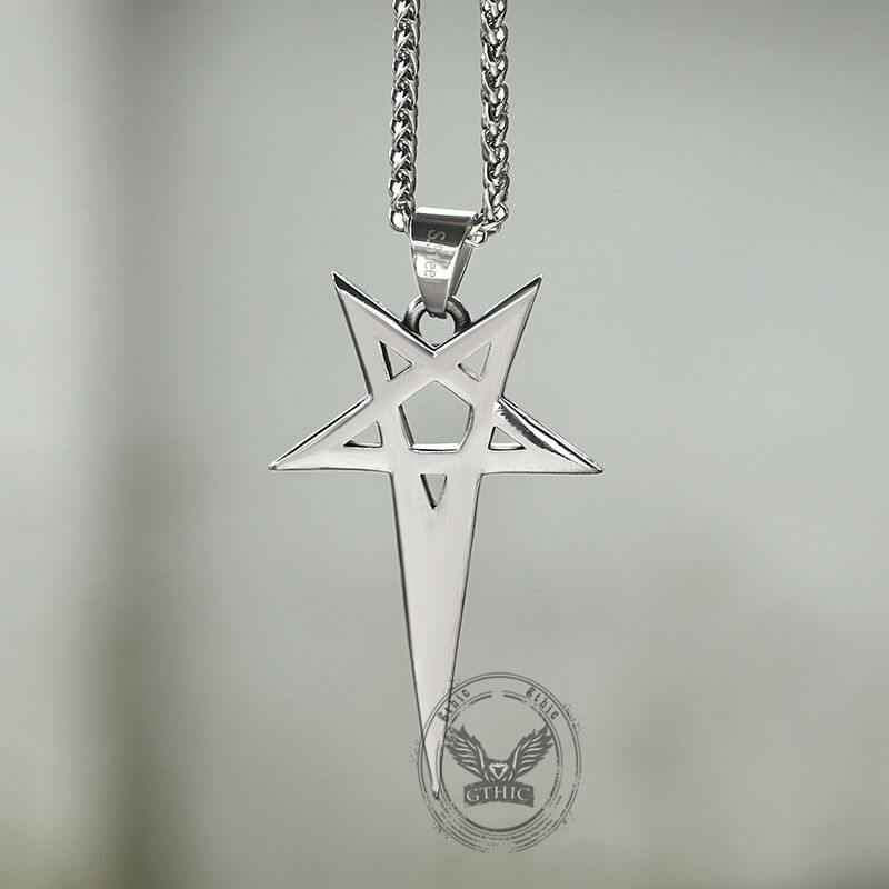 Eye Of Ra Pentagram Stainless Steel Pendant | Gthic.com