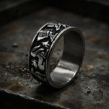 Eye of Ra Stainless Steel Signet Ring