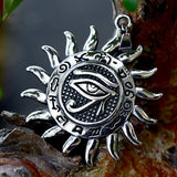 Eye Of Ra Sun Stainless Steel Egyptian Pendant | Gthic.com