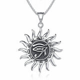 Eye Of Ra Sun Stainless Steel Egyptian Pendant | Gthic.com