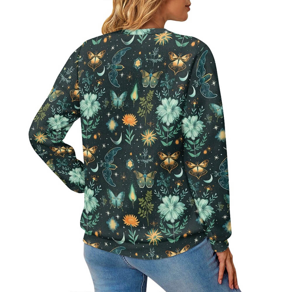 Fairy Flower Fire Butterfly Sweater