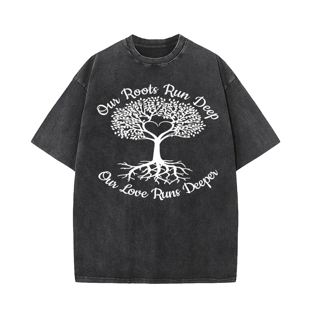 Family Tree Vintage Washed T-shirt Vest Top | Gthic.com