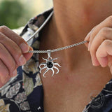 Fashion Black Gem Octopus Stainless Steel Marine Pendant | Gthic.com