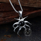 Fashion Black Gem Octopus Stainless Steel Marine Pendant | Gthic.com