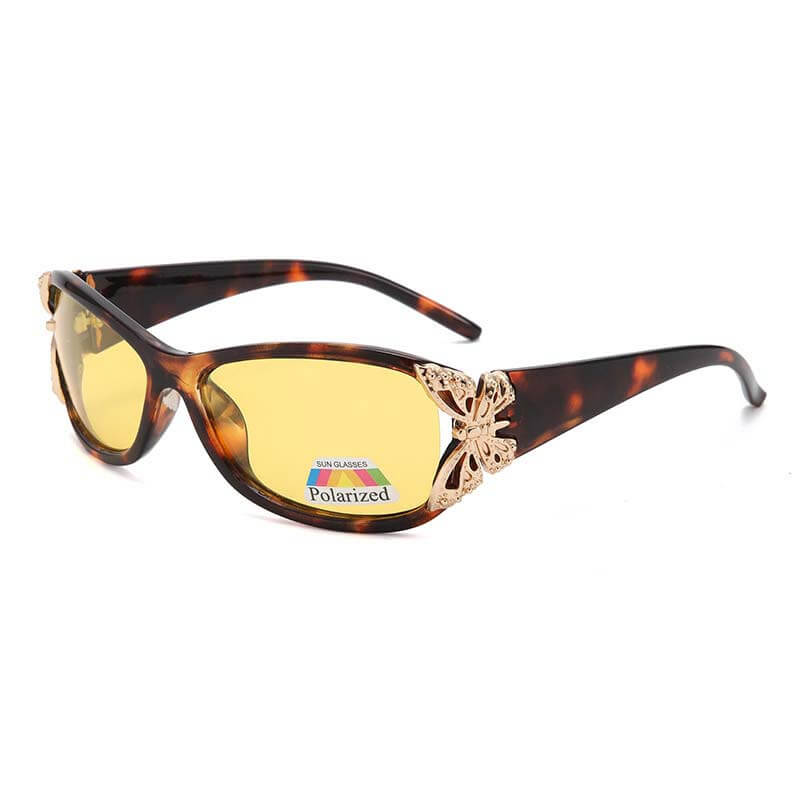 Fashion Butterfly Decorated Polarized PC Sunglasses