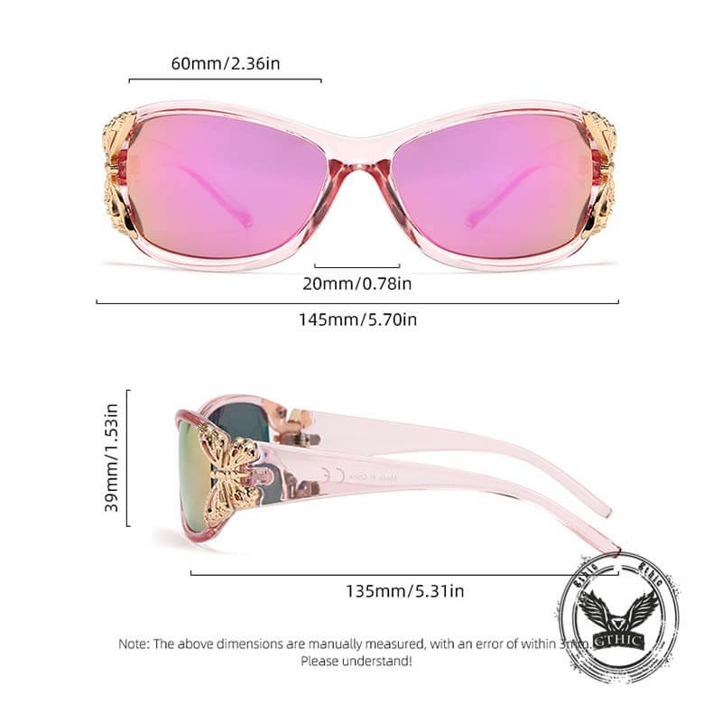 Fashion Butterfly Decorated Polarized PC Sunglasses