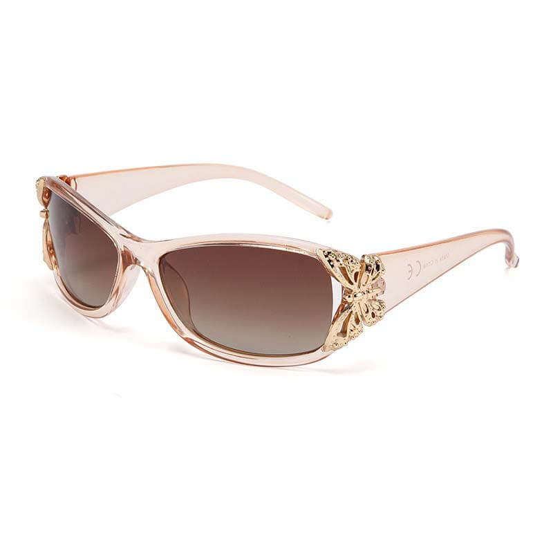 Fashion Butterfly Decorated Polarized PC Sunglasses