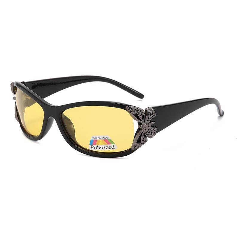 Fashion Butterfly Decorated Polarized PC Sunglasses