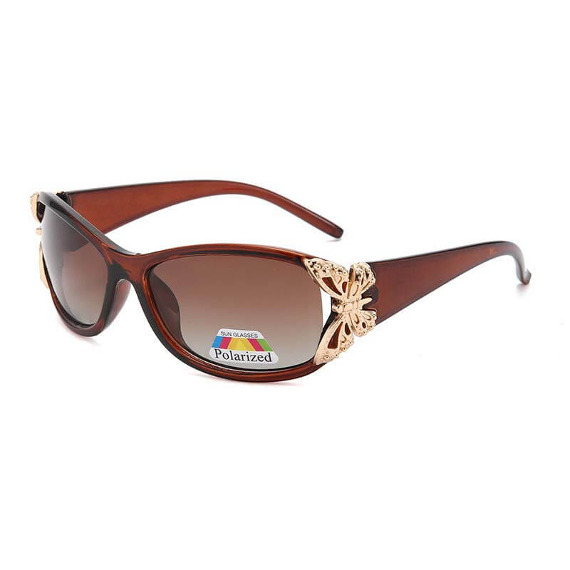Fashion Butterfly Decorated Polarized PC Sunglasses