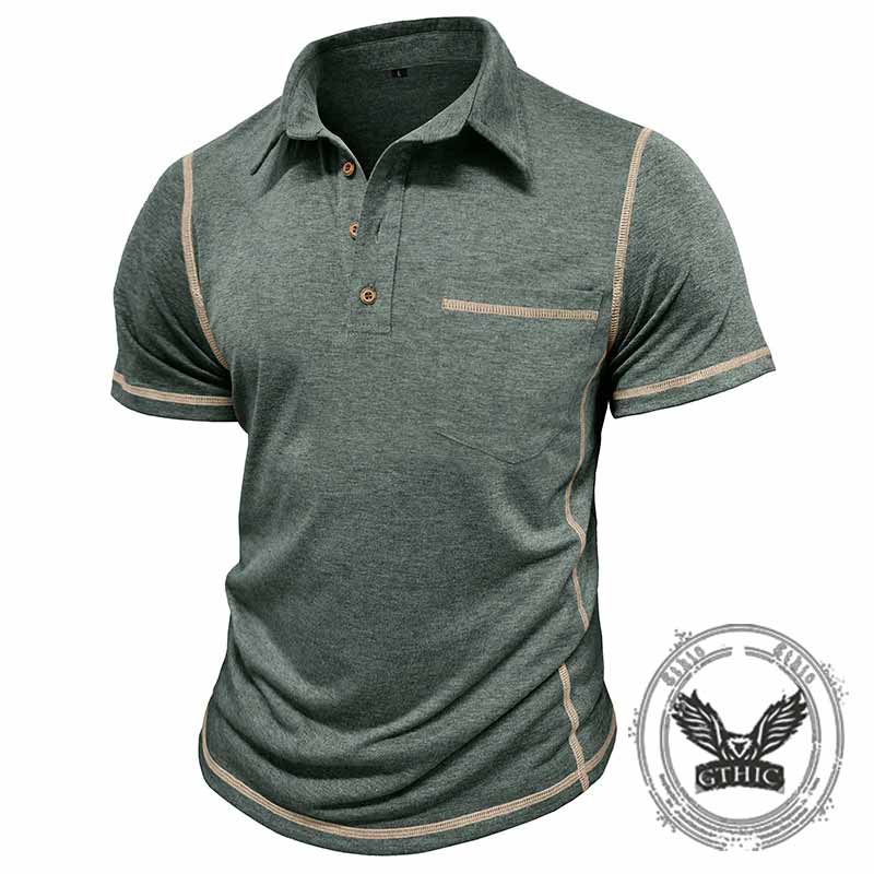 Fashion Casual Short-Sleeved Lapel Polo Shirt