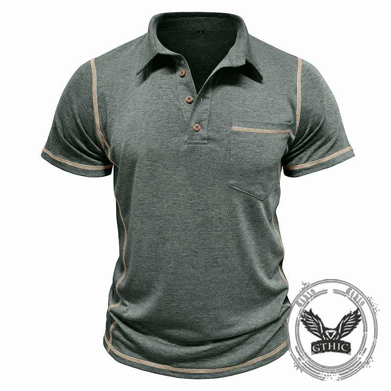Fashion Casual Short-Sleeved Lapel Polo Shirt