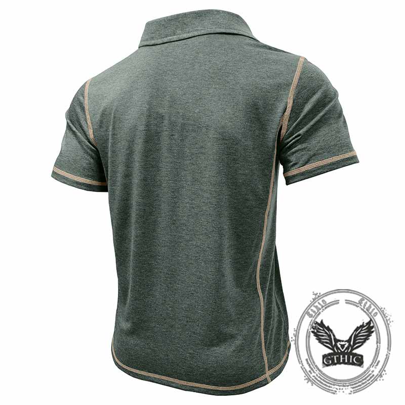 Fashion Casual Short-Sleeved Lapel Polo Shirt