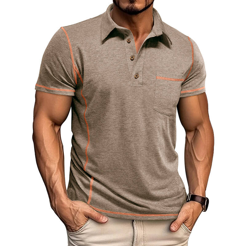 Fashion Casual Short-Sleeved Lapel Polo Shirt 02 | Gthic.com