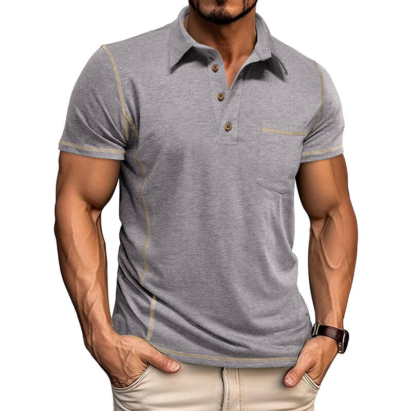Fashion Casual Short-Sleeved Lapel Polo Shirt 03 | Gthic.com