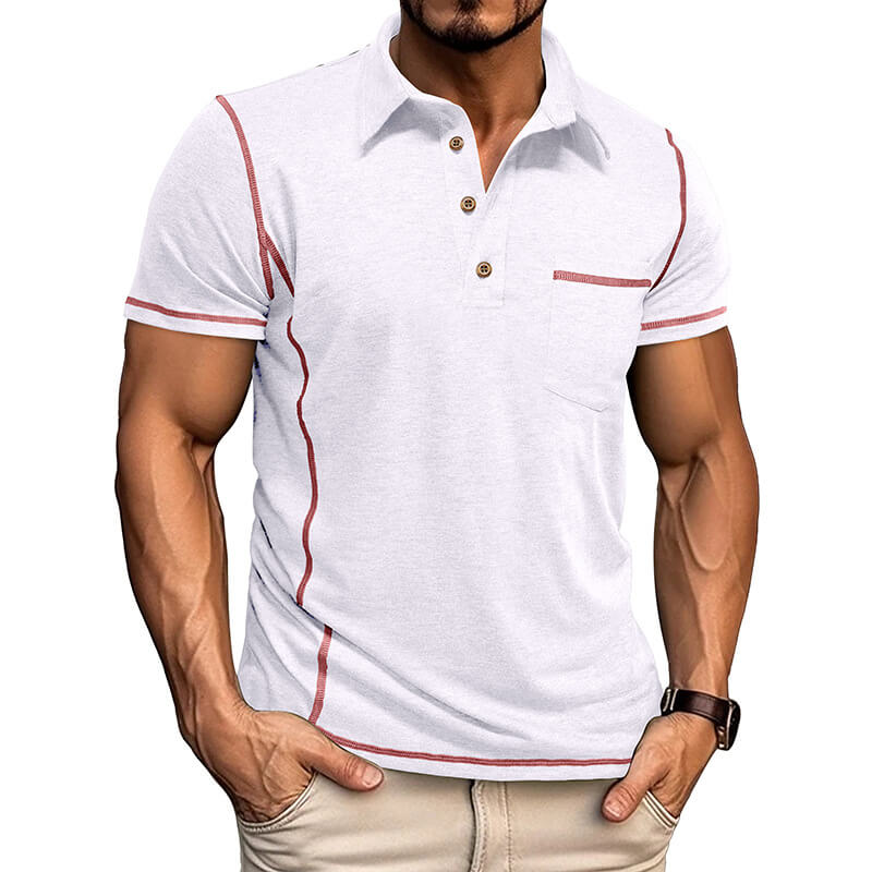 Fashion Casual Short-Sleeved Lapel Polo Shirt