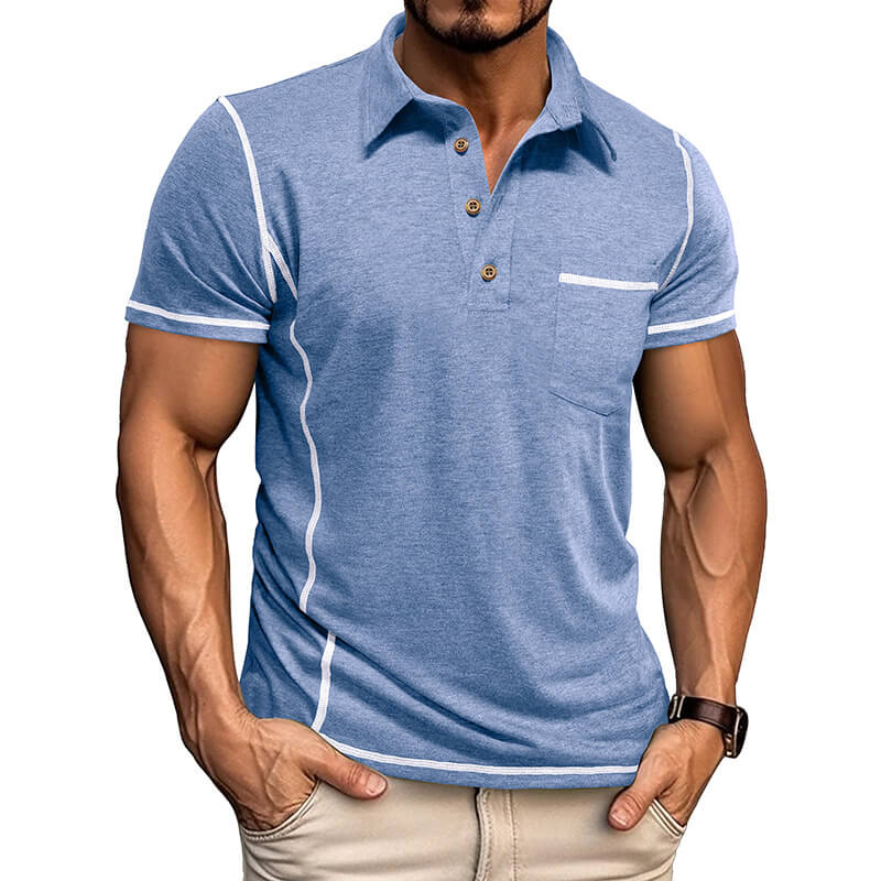 Fashion Casual Short-Sleeved Lapel Polo Shirt