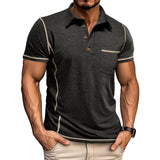 Fashion Casual Short-Sleeved Lapel Polo Shirt