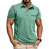 Fashion Casual Short-Sleeved Lapel Polo Shirt