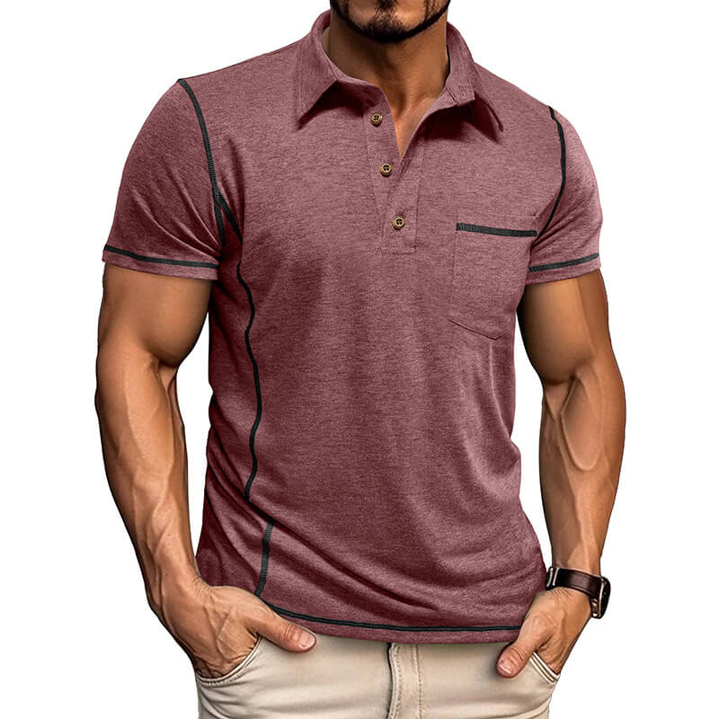 Fashion Casual Short-Sleeved Lapel Polo Shirt