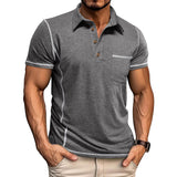 Fashion Casual Short-Sleeved Lapel Polo Shirt