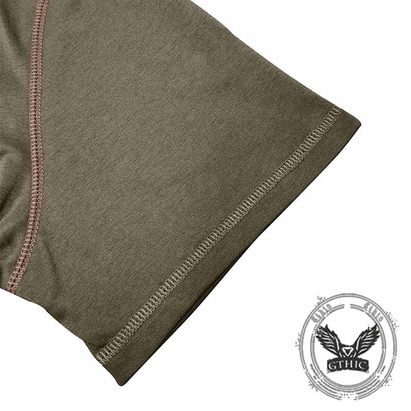 Fashion Colorblock Crew Neck Henley Polo Shirt