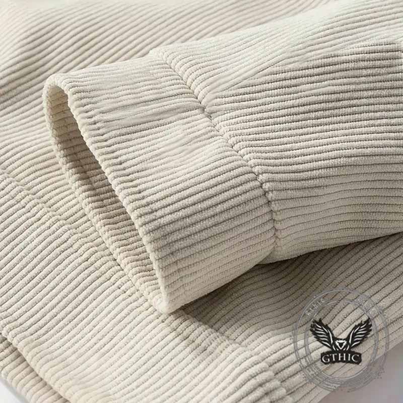 Fashion Corduroy Single-Breasted Lapel Coat