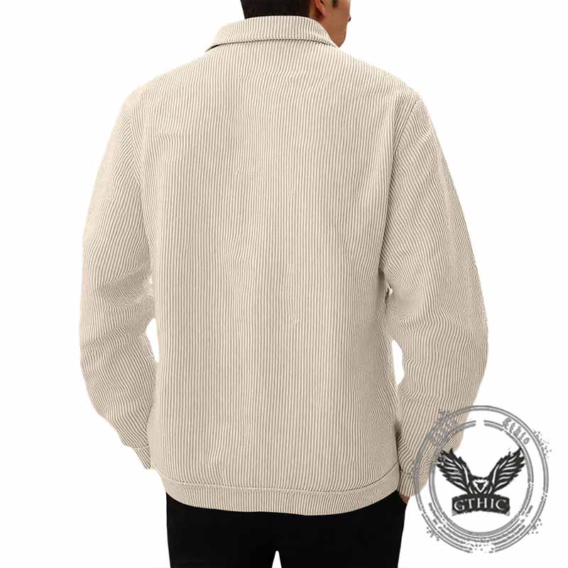 Fashion Corduroy Single-Breasted Lapel Coat | Gthic.com